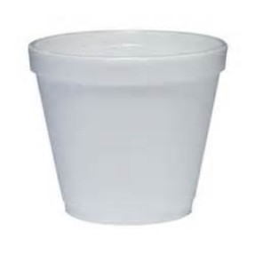 Dart Container 8SJ12 Cup Food Container, 8 Oz, Foam, White, 50/pk