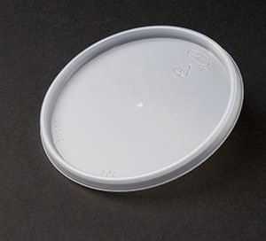 Dart Container 32JL Lid For 32 Oz Foam Cup, Plastic, Translucent, Vented, 100/pk
