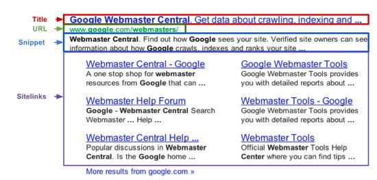 search results listing