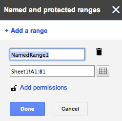Google Spreadsheet’s new Named and Protected Range feature disappoints  