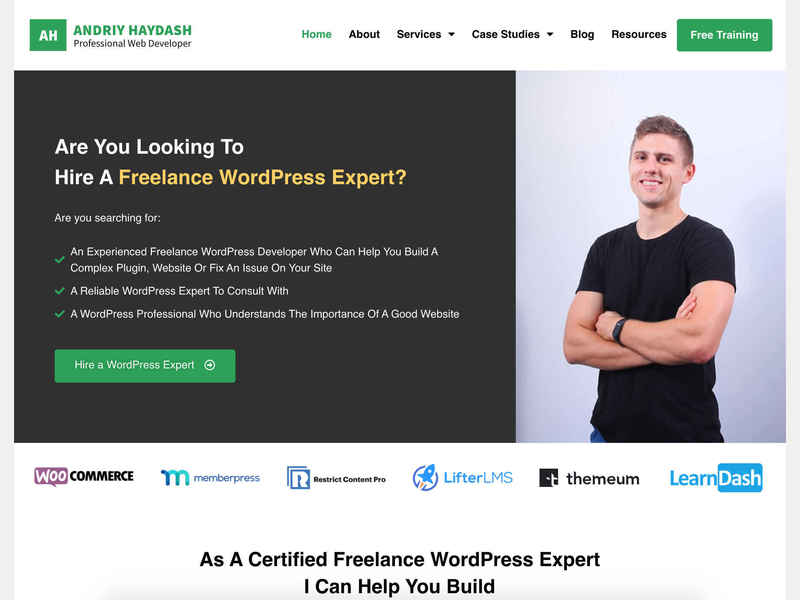 Andriy Haydash - WordPress Expert (My Personal Website)
