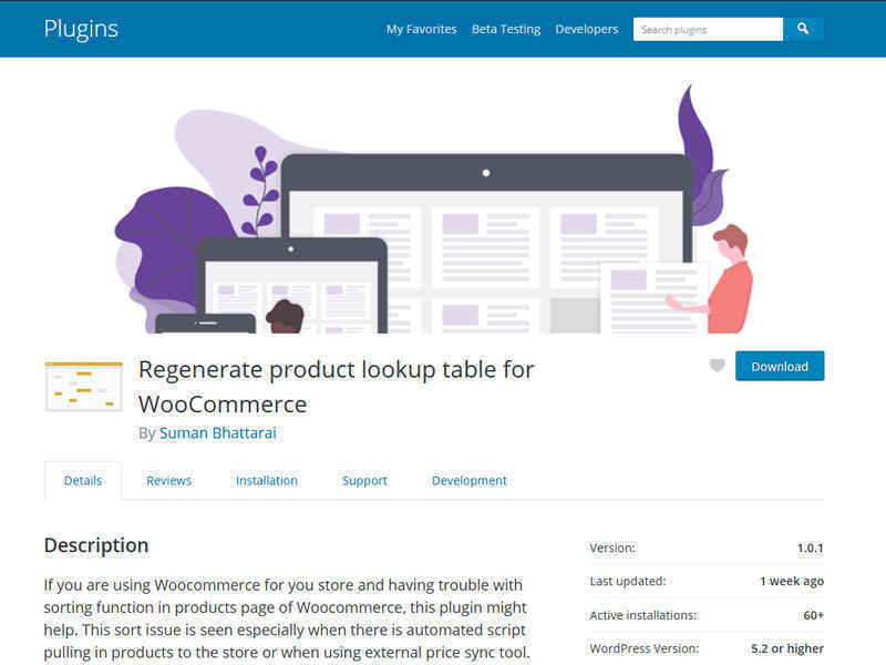 Regenerate product lookup table for WooCommerce