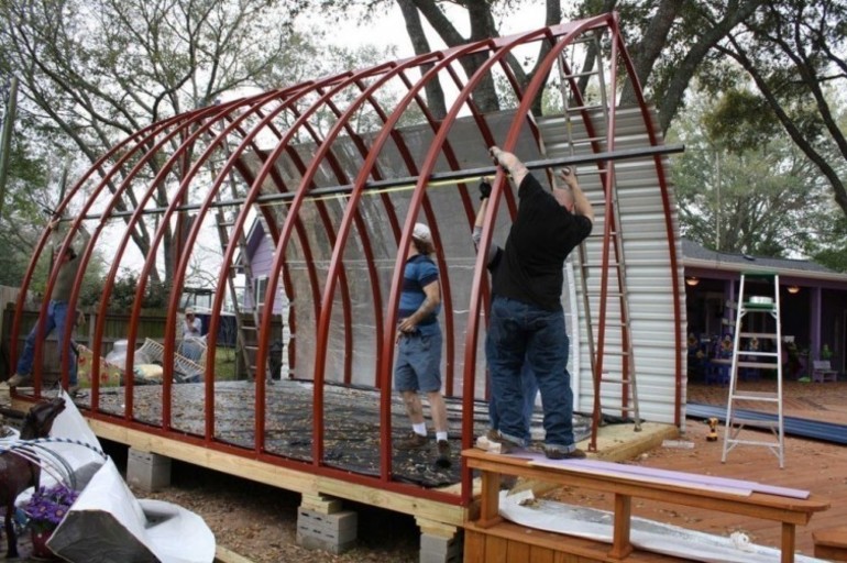 Una cabaña tipo alpina que se construye fácilmente