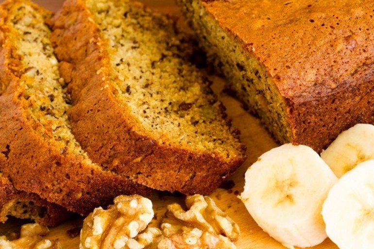 Fácil budin de banana saludable