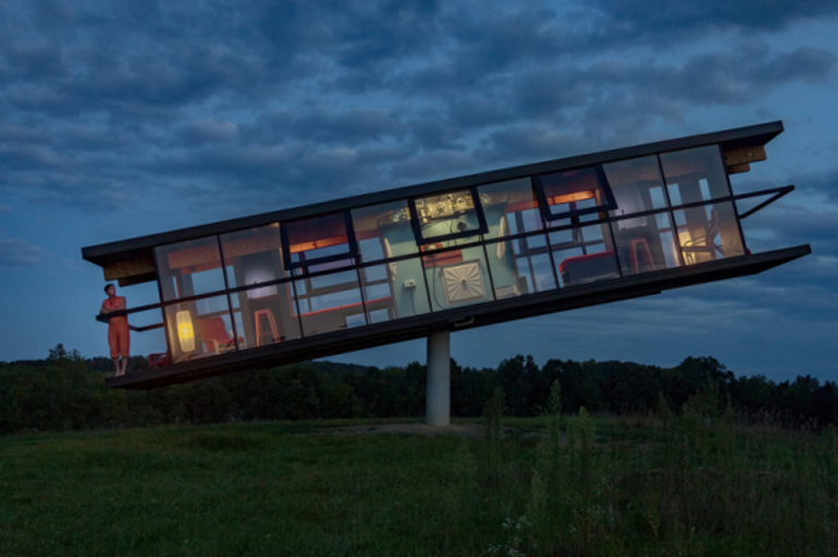 Una casa ecológica que se mueve con el viento