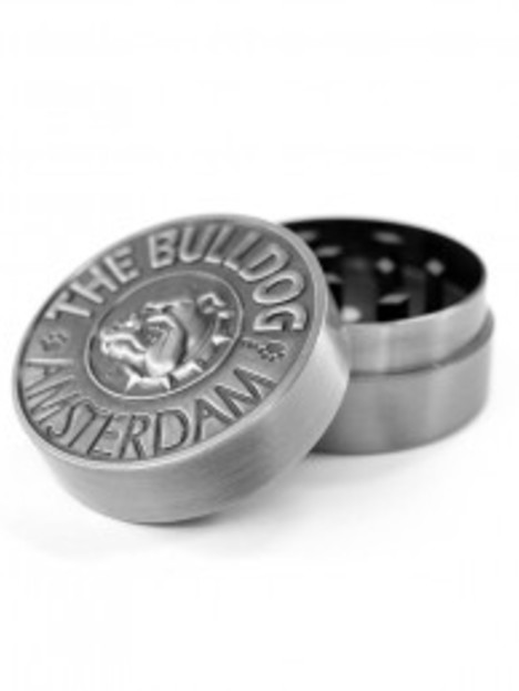 Grinder Bulldog Metálico Silver 2 Partes