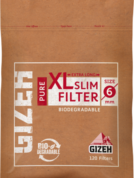 Filtro Gizeh XL Slim Pure Organico 120 unidades