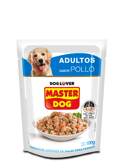 Sobre Master Dog Pollo 100 Grs