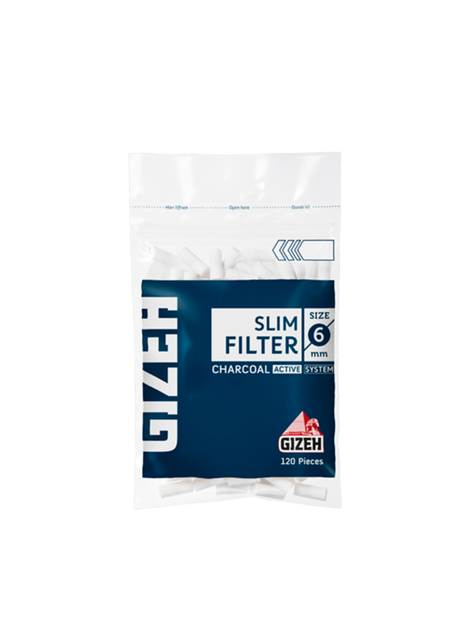 Filtro Gizeh Slim Carbon Activo 120 unidades