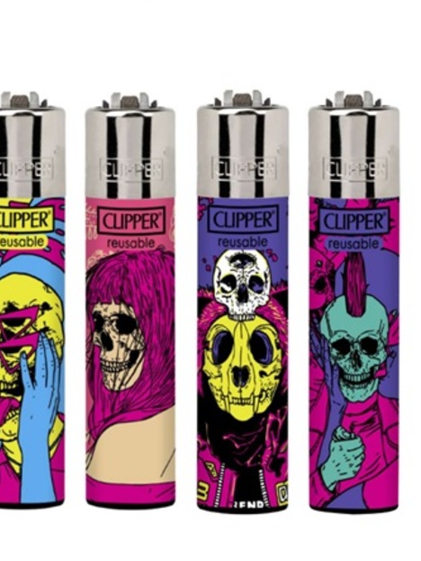 Encendedor Clipper Psyco Skulls