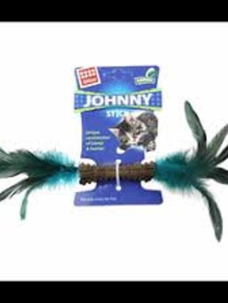 Catnip Johnny Stick con Doble Pluma Natural 