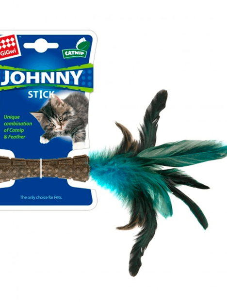 Catnip Johnny Stick con Pluma Natural