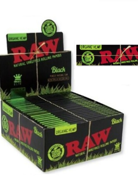 Papel RAW Black Organic Hemp King Size