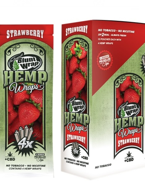 Blunt Hemp Wrap x4 Strawberry