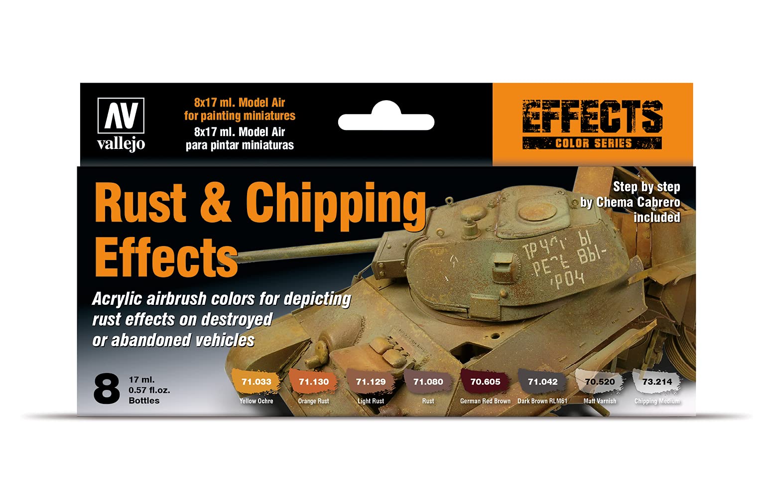 Vallejo Paint Model Air Effects Rust Chipping 17Ml
