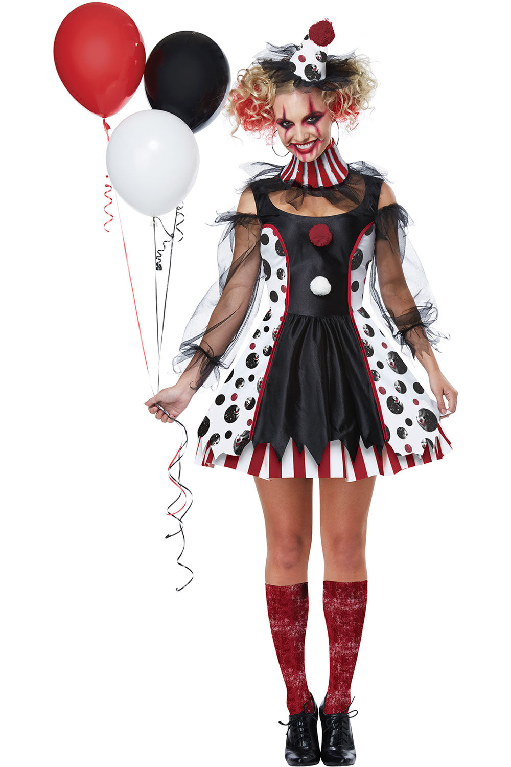 California Costume TWISTED CLOWN ADULT Women Circus halloween outfit 01435 - Picture 2 of 3