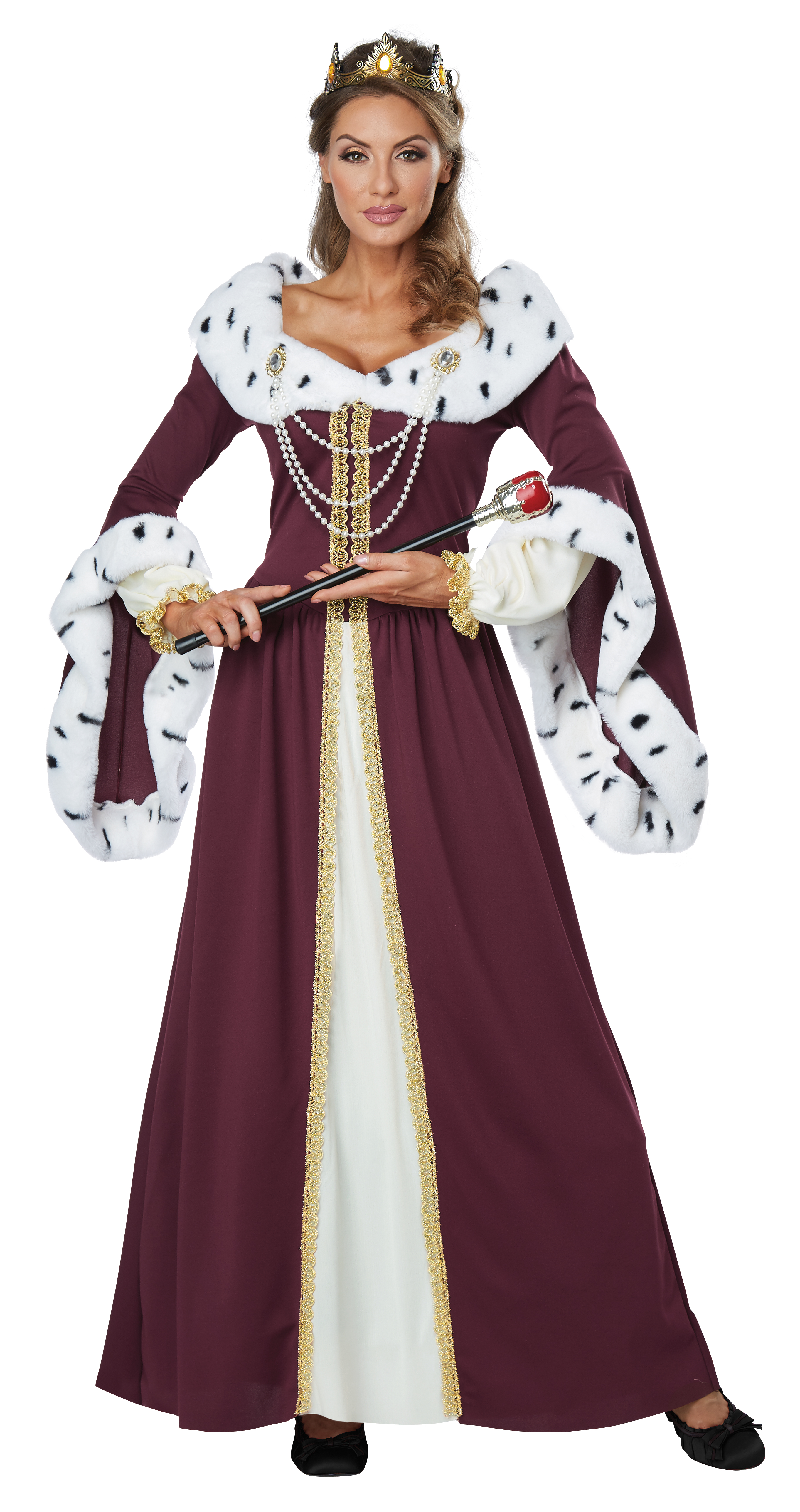 Royal Storybook Queen Burgundy Dress Costume 01460 Outfit