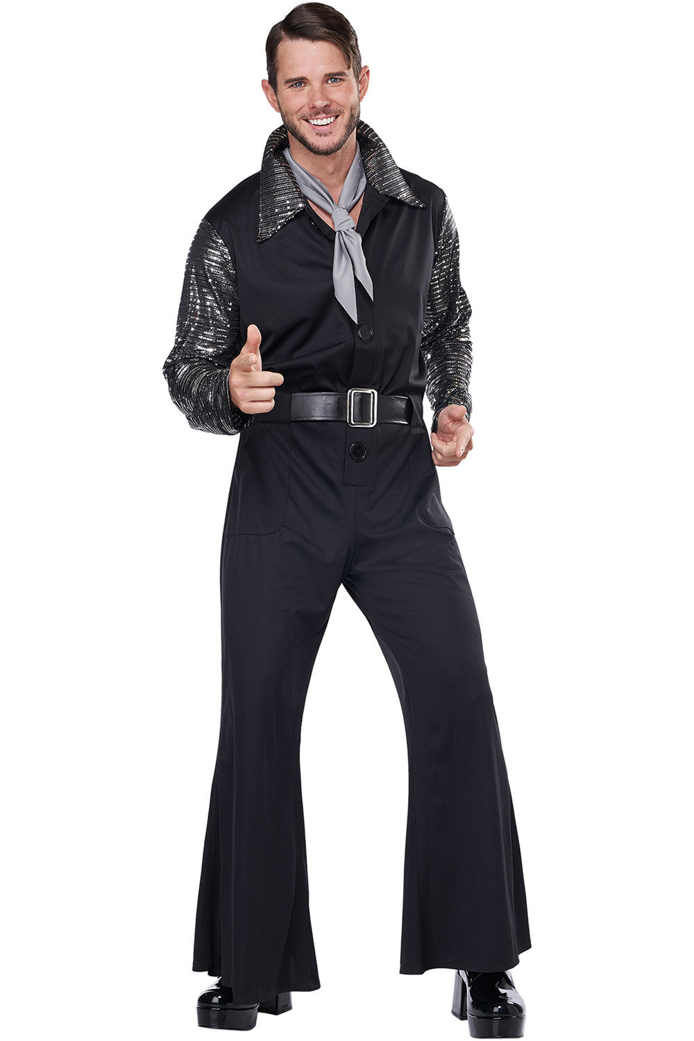 California Costume Flashy 70s Jumpsuit Adult Men Disco Halloween outfit ...