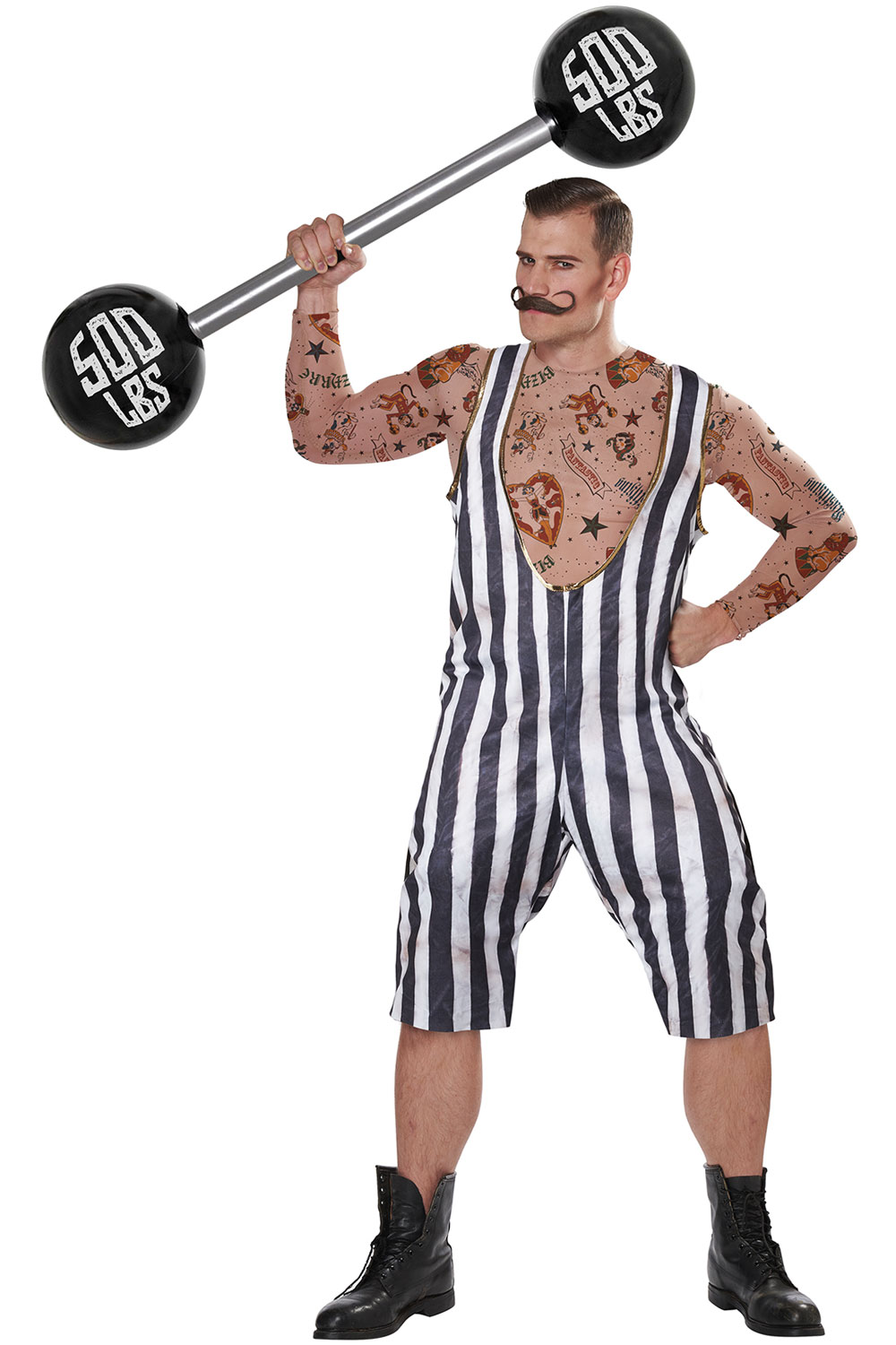 Tattooed Man Adult Costume Circus Strongman Jumpsuit Tattooed Man Adult Costume Circus Strongman Jumpsuit