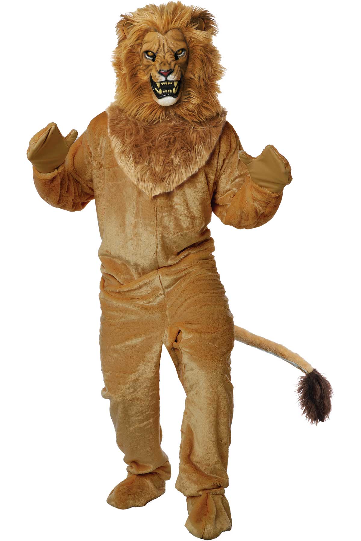 California Costume Lion Jumpsuit With Mask Adult Men Halloween Outfit 5125-158 - Picture 2 of 3