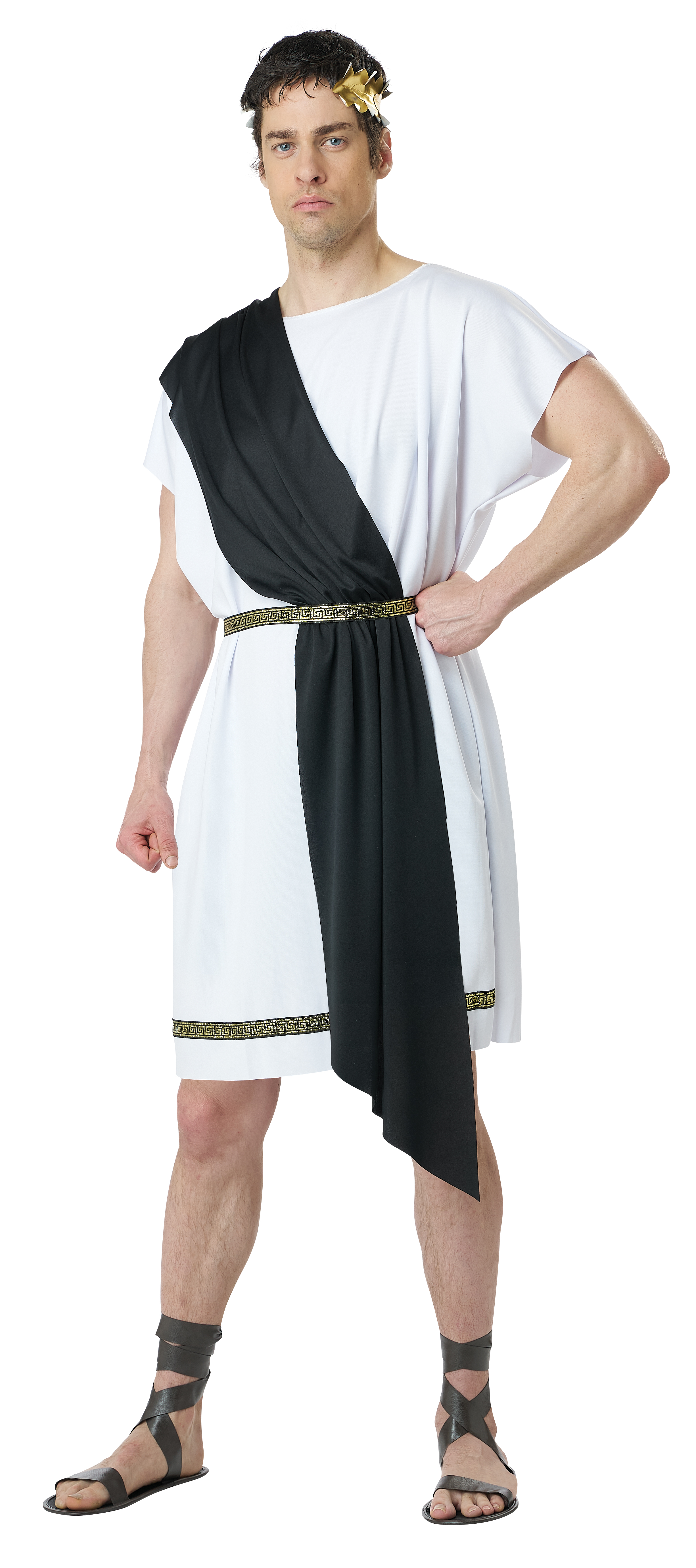 Adult Men'S Roman Toga Costume 5224-107 Laurel Headband Grecian Belt ...