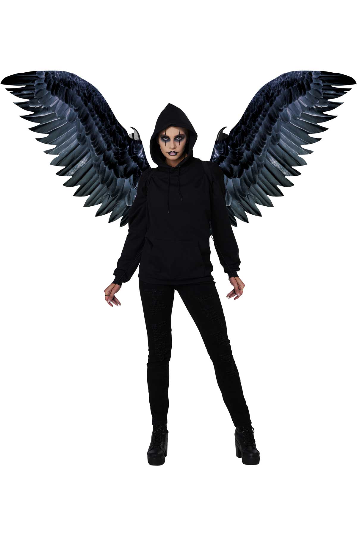 California Costume Raven Cosplay Wings Halloween Outfit Cosplay Party 6225-131 - Picture 2 of 3