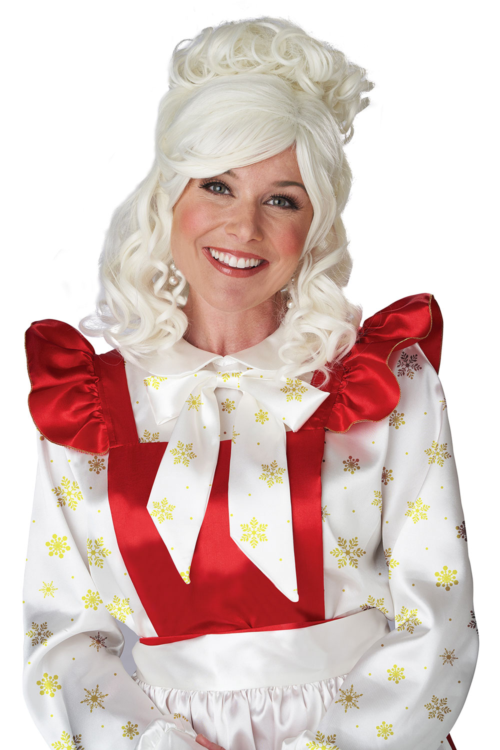 Christmas Mrs Santa Claus Wig And Bun Clip Adult Costume For Sale Online Ebay 9543