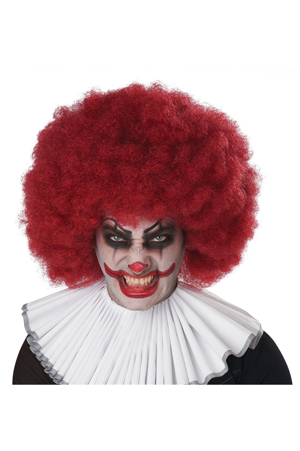 California Costumes Halloween Deluxe Clown Afro Wig Burgundy One-size ...