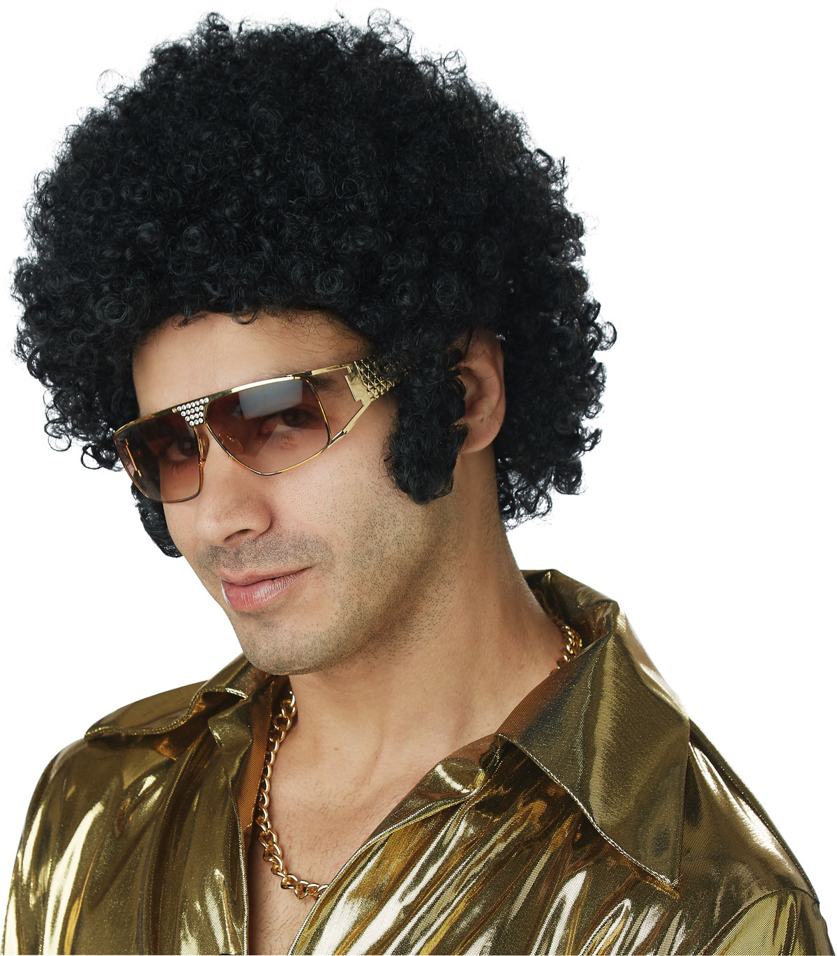 Afro Medieval Men Chops Wig Halloween 7123 045