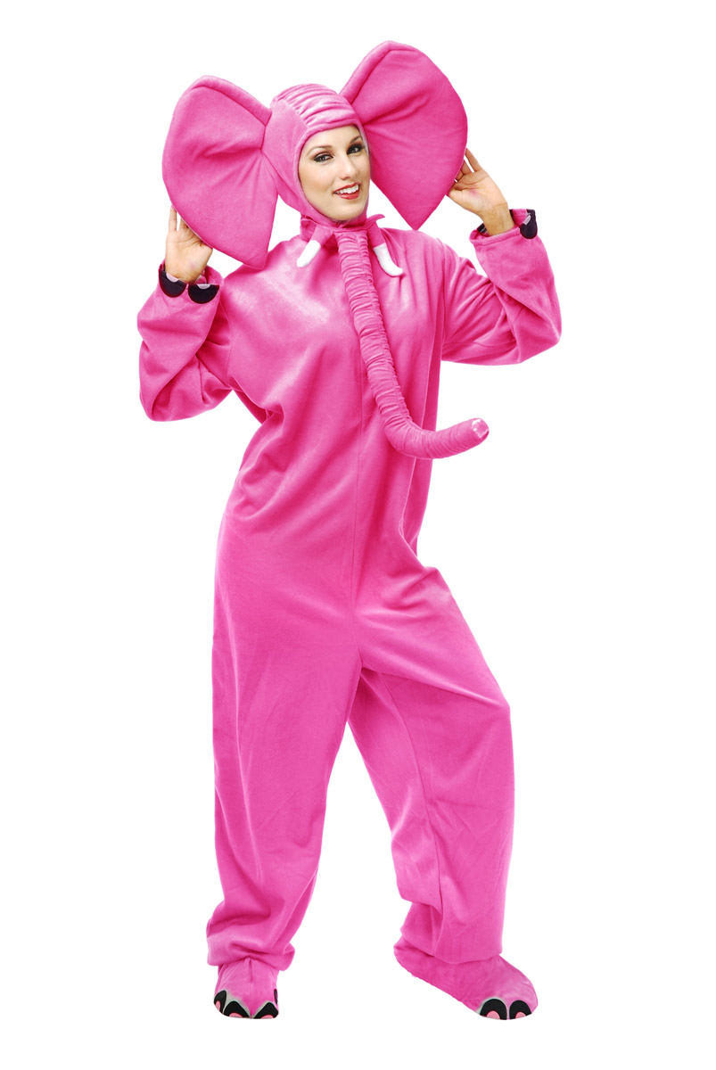 Pink Elephant Jumpsuit Adult Costume Safari Animal Unisex Circus Medium