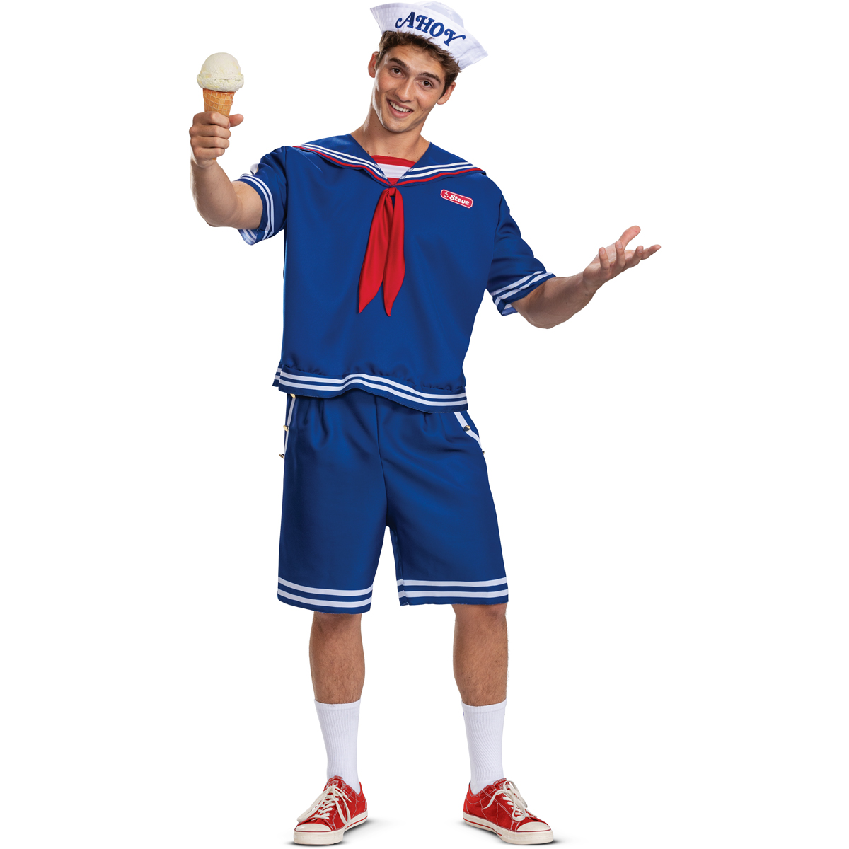 Verkleidung Lizenziert Stranger Things Steve Scoops Ahoi Deluxe Herren Kostüm 123689 - Bild 4 von 5