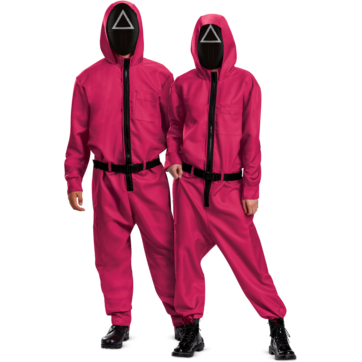 Disguise Licensed Squid Game Triangle Guard Jumpsuit Adult Unisex Costume 144279 - Picture 2 of 6