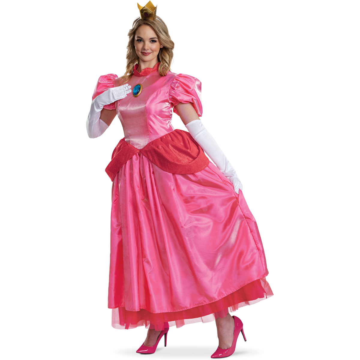 princess dress adult Costume Princess in Exile Now you can look just like this brave princess when you put on our Ariel Pink Dress Costume Women's Elevated Super Mario Bros
