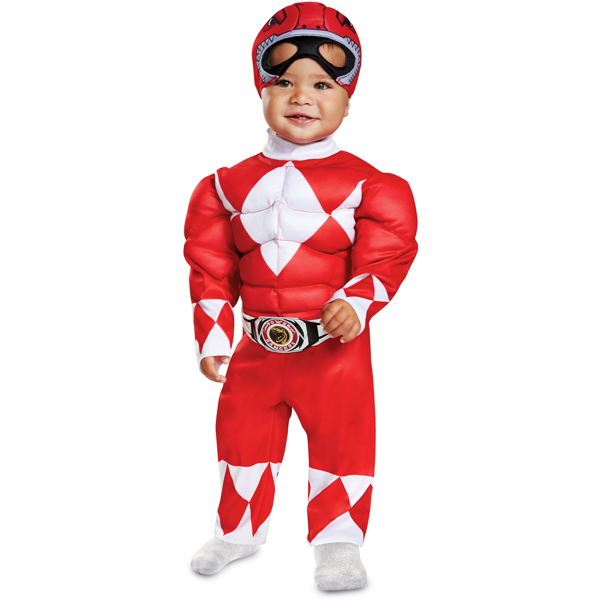 Licensed Power Rangers Red Ranger Muscle Suit TV Character Costume ...