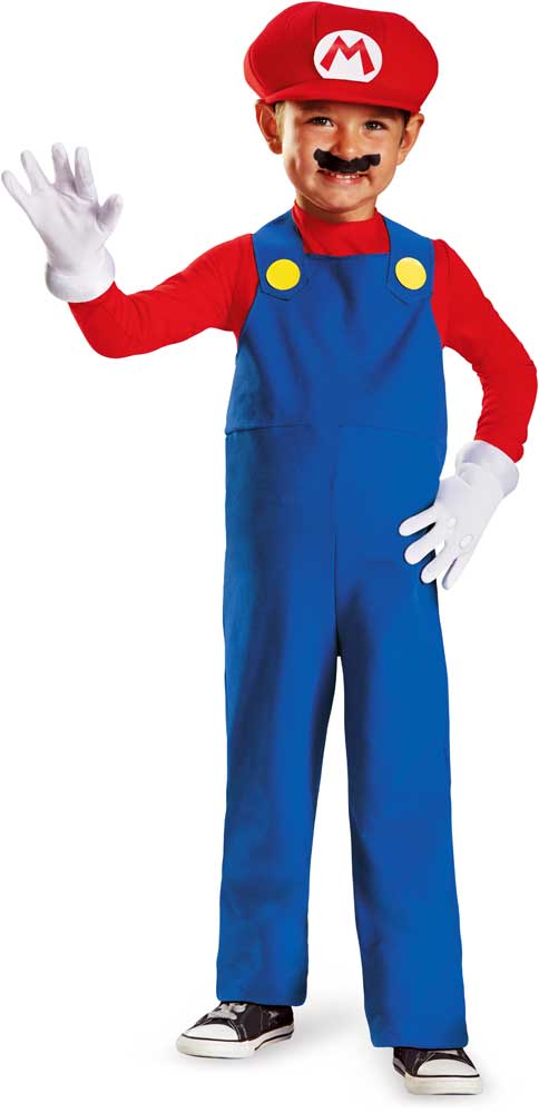 Nintendo Mario Toddler Costume Jumpsuit Hat Gloves 73682 Accessory