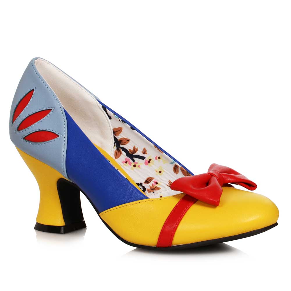 Ellie 2.5 Tacón Bomba Con Lazo Blancanieves Princesa Halloween Disfraz Zapatos 254Vida - Imagen 2 de 3