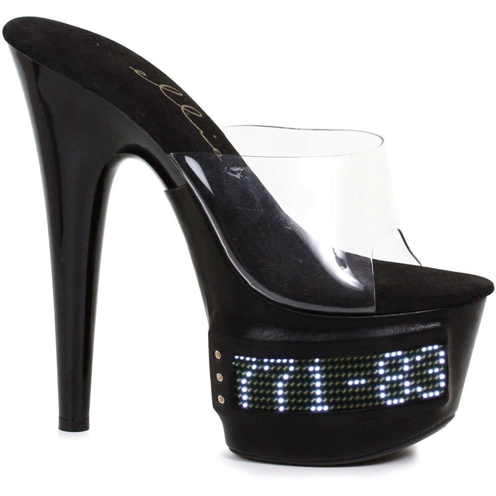 Ellie 7" Pointed Stiletto Mule Led Glow Adult Women Shoes Sandals 709/Vanity - Picture 2 of 6