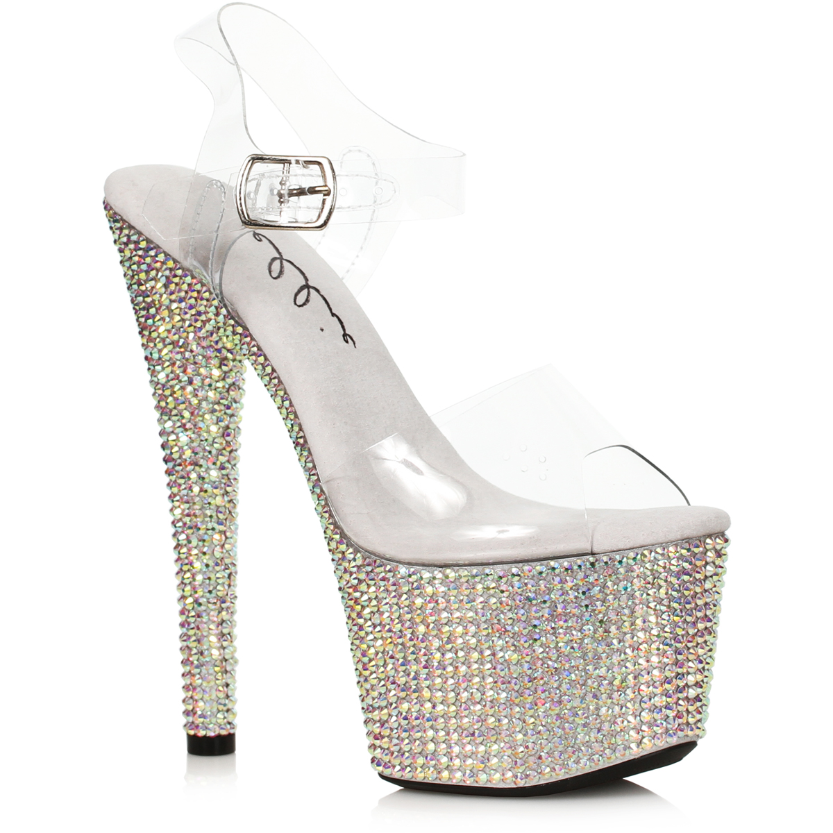 Ellie 7" Heel Stiletto Sandals With Rhinestone Pf Adult Women Shoes 709/Ziamond