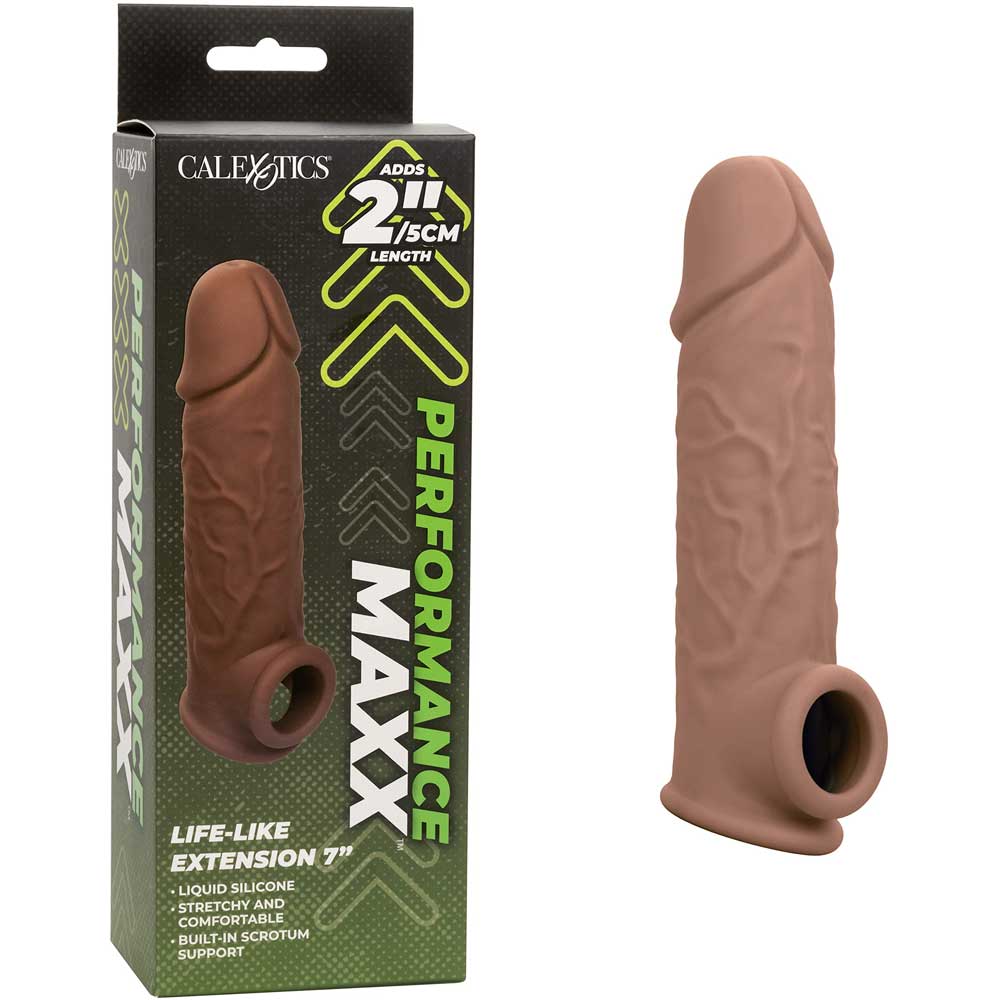 Calexotics Performance Maxx Lifelike Extension 7 Inch Brown