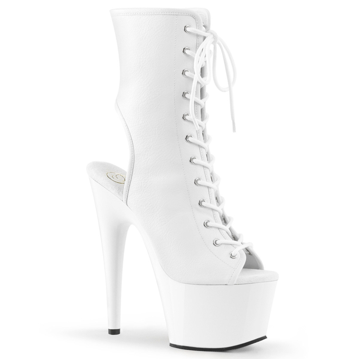 Pleaser 7" Heel Open Toe Side Zip Ankle Boot Adult Women Shoes Boots Adore1016 - Picture 7 of 11