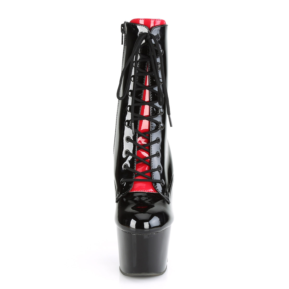 Pleaser Heels 7" Black Red Platform Ankle Boot Clubwear Pole Dance shoe Ad1020F - Picture 18 of 71