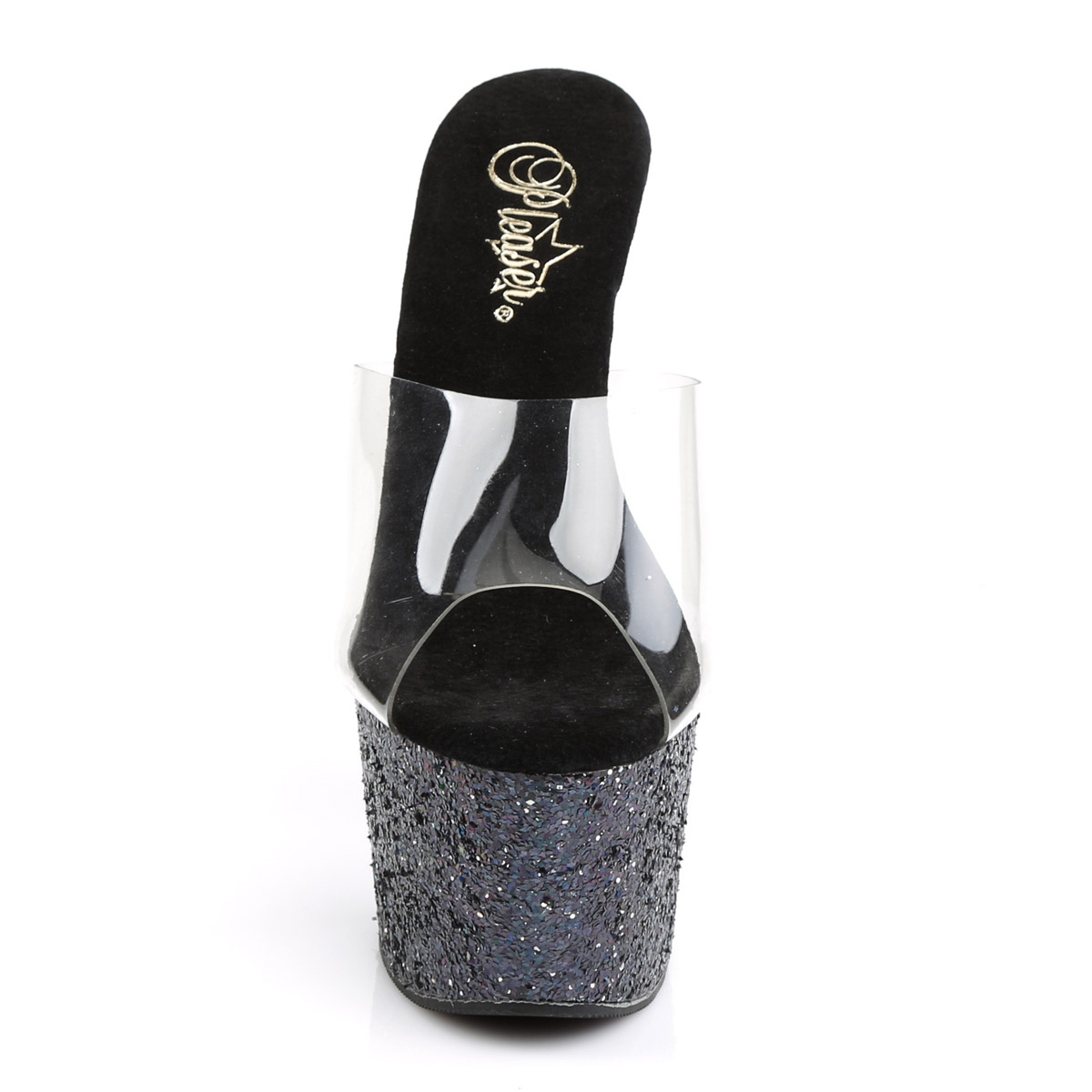 Pleaser 7'' Rhinestone Line Platform Slip On High Heels Shoes Adult Women Ado701 - Picture 18 of 41
