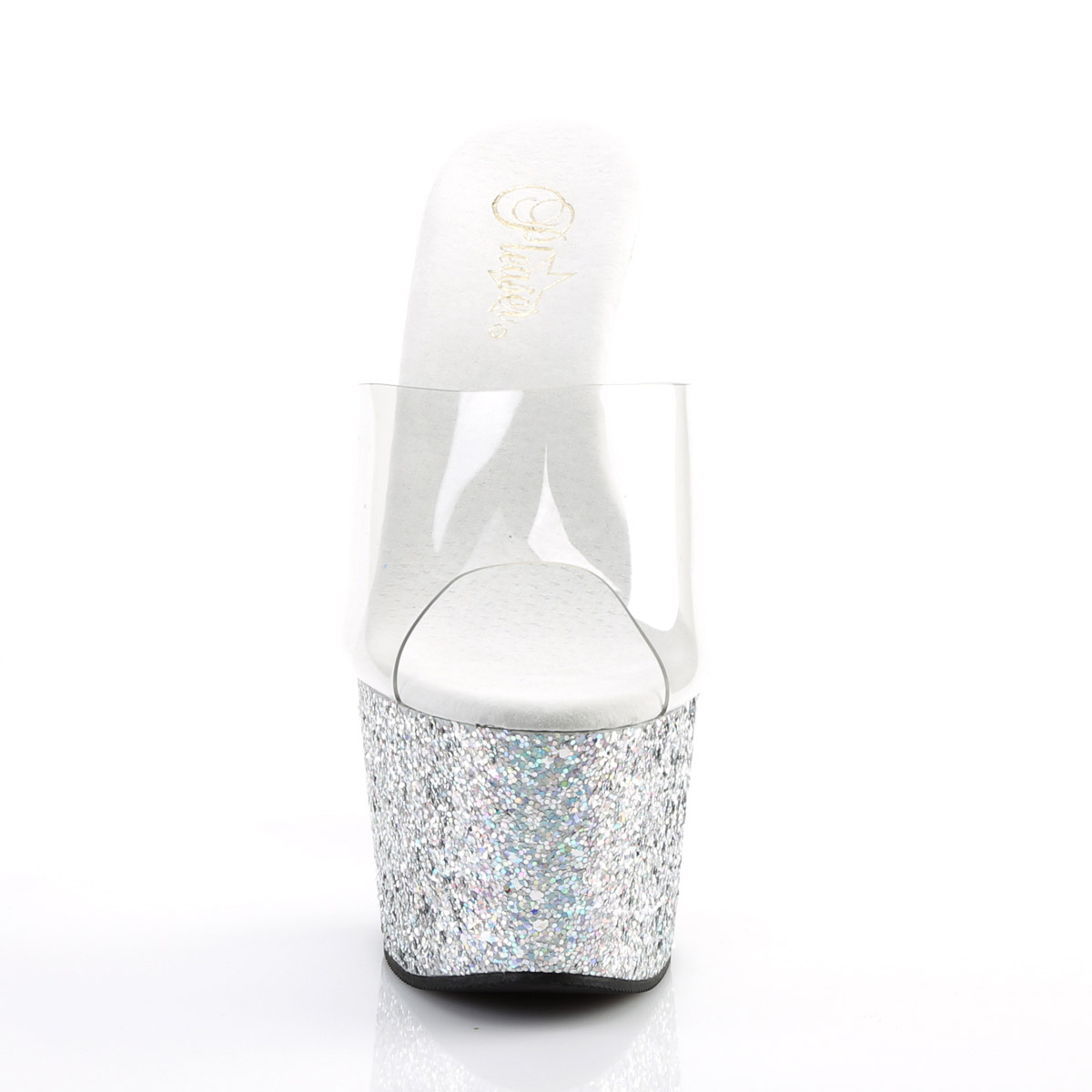 Pleaser 7'' Rhinestone Line Platform Slip On High Heels Shoes Adult Women Ado701 - Picture 28 of 41