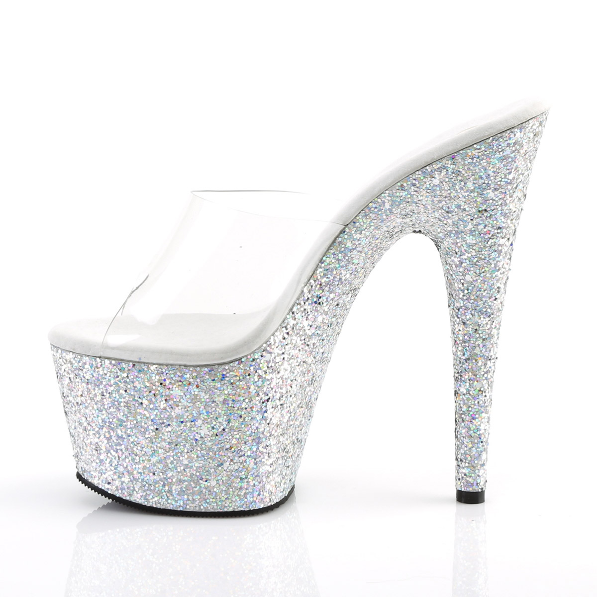 Pleaser 7'' Rhinestone Line Platform Slip On High Heels Shoes Adult Women Ado701 - Picture 29 of 41