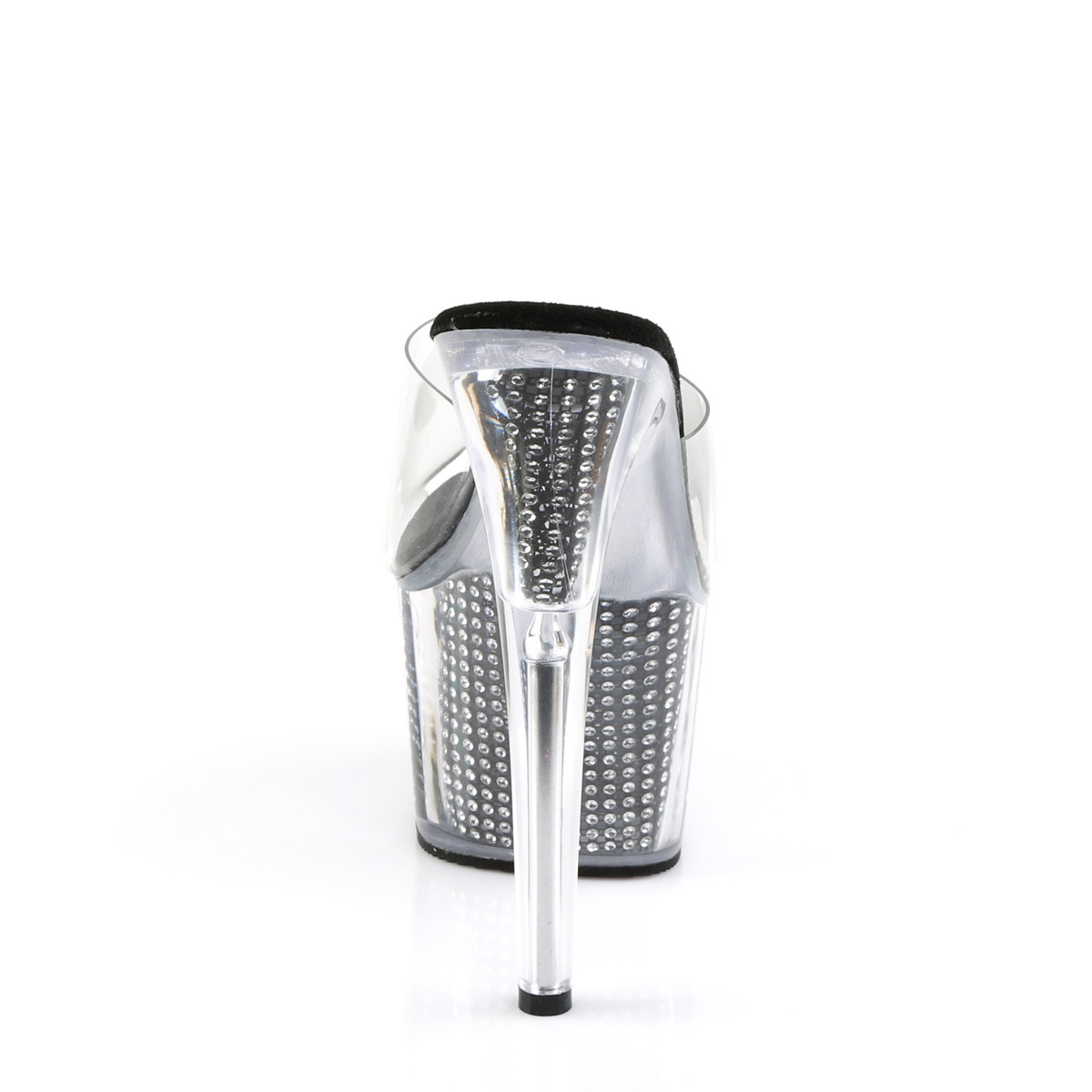Pleaser 7'' Rhinestone Line Platform Slip On High Heels Shoes Adult Women Ado701 - Picture 40 of 41