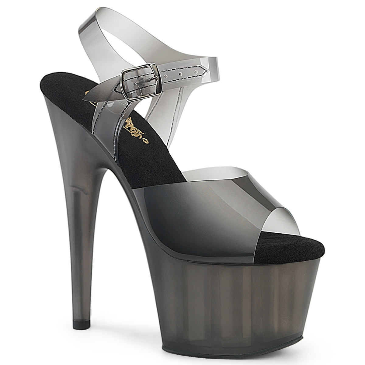 Pleaser Adore-708N-T 7In Heel 2 3 4In Platform Tinted Ankle Strap Sandal