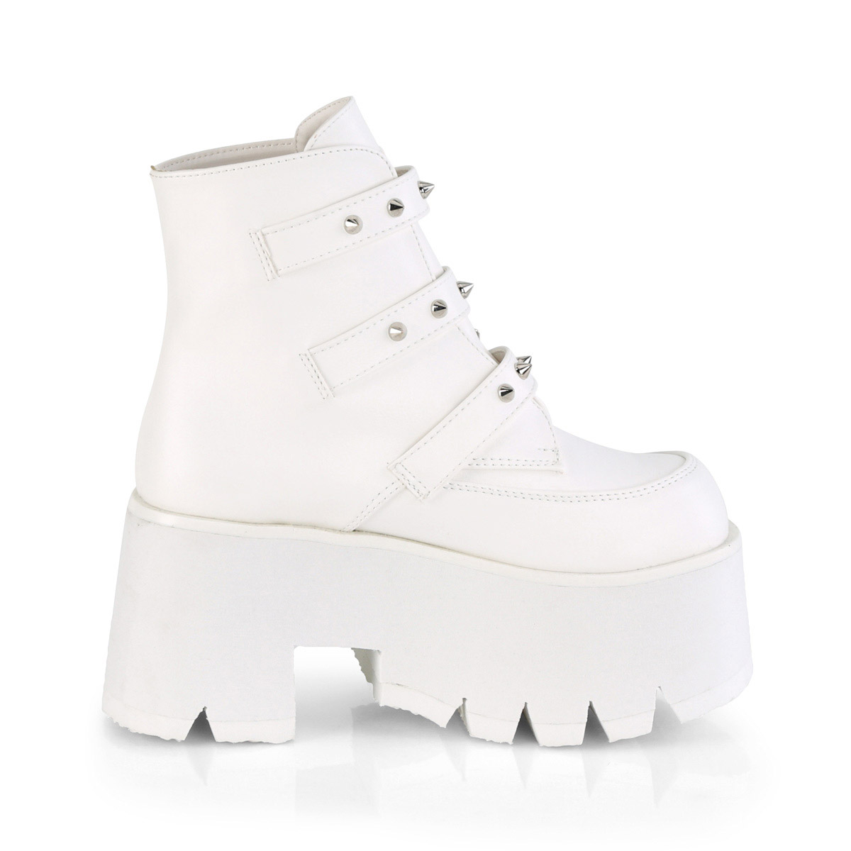 Pleaser Demonia 3" Chunky Heel Cut Out Pf Ankle Boot Adult Women Boots Ashes/55 - Picture 6 of 6