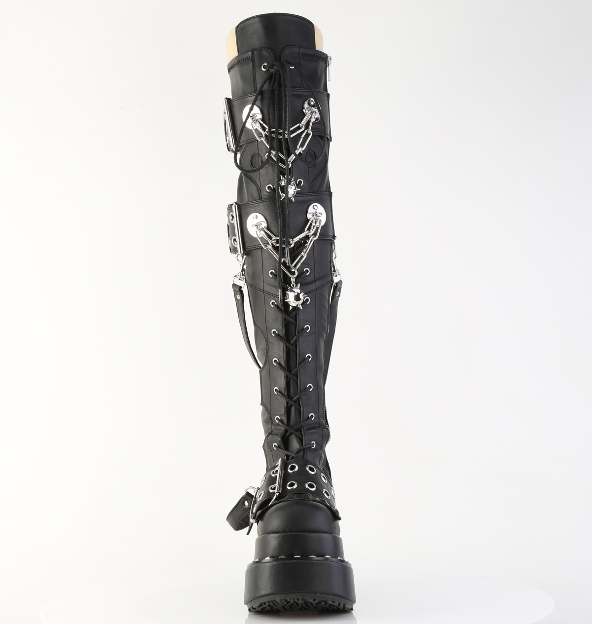 Demonia Pleaser Bear-316 Vegan Leather Platform Over The Knee