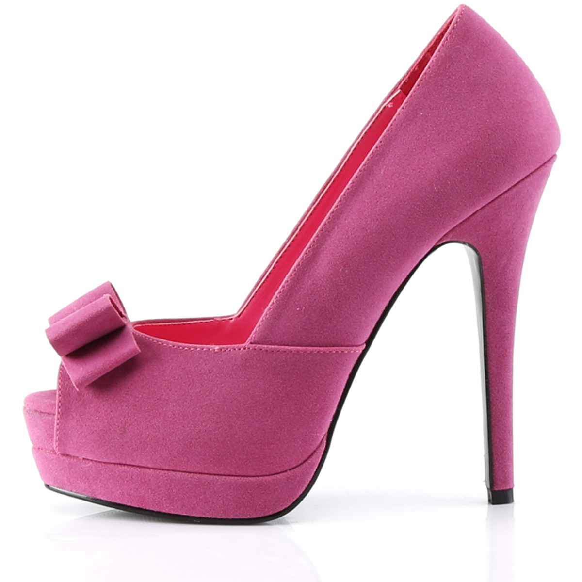 Pleaser Pin Up Couture Peep Toe Pumps Bowtie High Heels Adult Women Bella1X - Picture 4 of 10