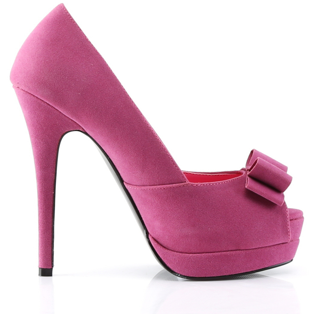 Pleaser Pin Up Couture Peep Toe Pumps Bowtie High Heels Adult Women Bella1X - Picture 6 of 10